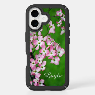 Personalized Pink Dogwood iPhone 16 Presidio Case