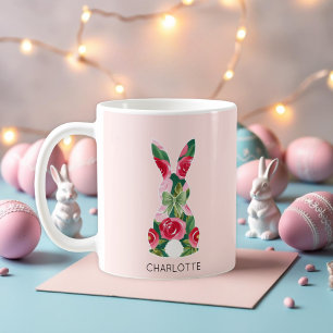 Personalized Pink Easter Bunny Mug