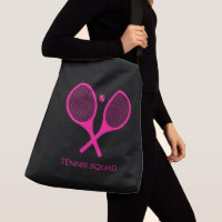 Personalized Pink Elegant Tennis Large Black