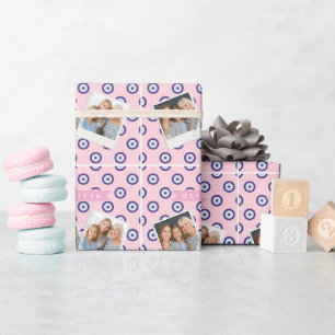 Personalized Pink Evil Eye Pattern Gifts With Name Wrapping Paper