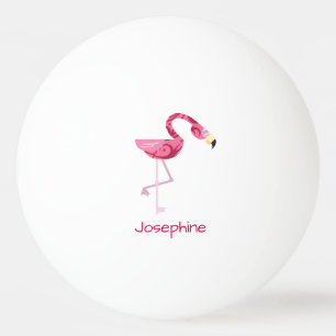 Personalized Pink Flamingo Bird Ping-Pong Ball