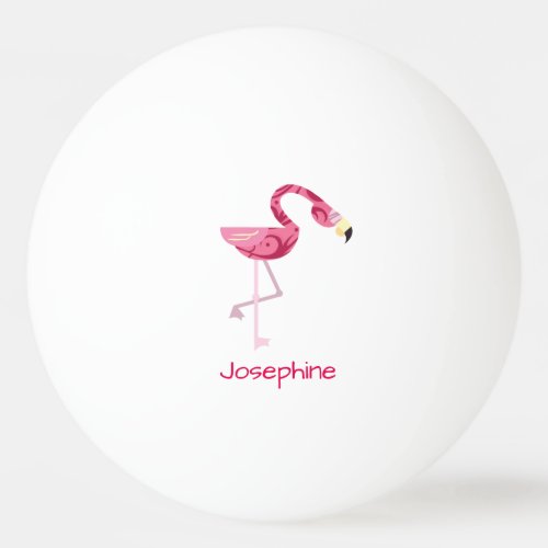 Personalized Pink Flamingo Bird Ping_Pong Ball