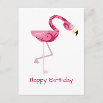 Personalized Pink Flamingo Bird Postcard by PersonalizationShop at Zazzle