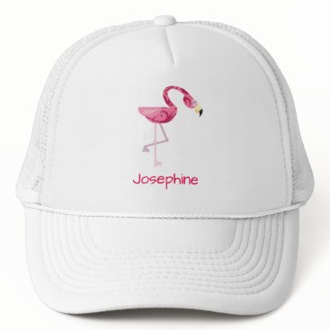 Personalized Pink Flamingo Bird Trucker Hat