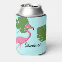 Deco Flamingo Personalized Can Coolers