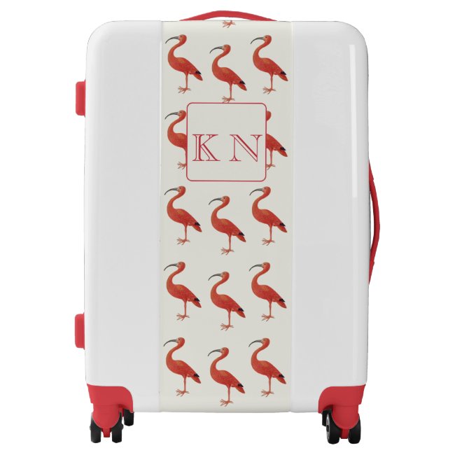 Personalized Pink Flamingo - Fine Art Luggage