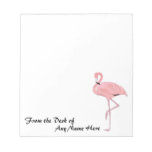 Personalized Pink Flamingo Stationery Notepad