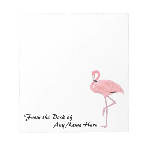 Personalized Pink Flamingo Stationery Notepad