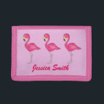 Personalized Pink Flamingo Tropical Bird Paradise Tri-fold Wallet<br><div class="desc">Features an original marker illustration of a tropical pink flamingo! Great for anyone dreaming of an island getaway. Simply personalize with your information.

Don't see what you're looking for? Need help with customization? Contact Rebecca to have something designed just for you!</div>