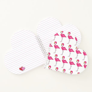 Personalized Pink Flamingo Tropical Island Bird Notebook