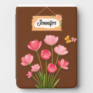 Personalized Pink Floral Kindle Case