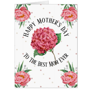 Personalized Pink Floral Mother's Day Card