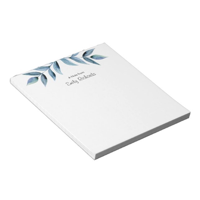 Personalized Pink floral patterned Notepad (Angled)