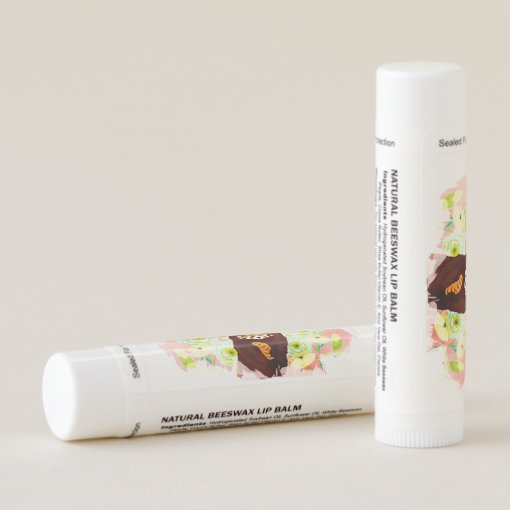 Personalized Pink Floral Red Panda Lip Balm | Zazzle