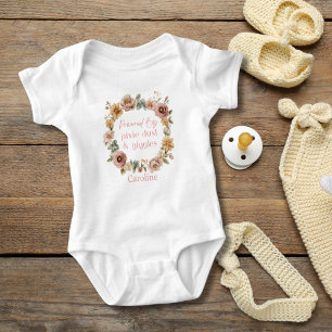 Personalized Pink Florals Baby Girl Gift Bodysuit