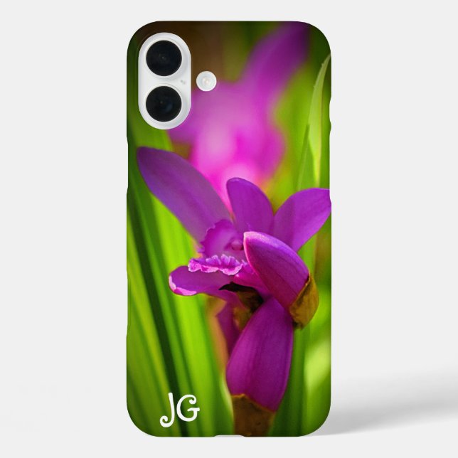 Personalized Pink flower Apple iPhone Case (Back)
