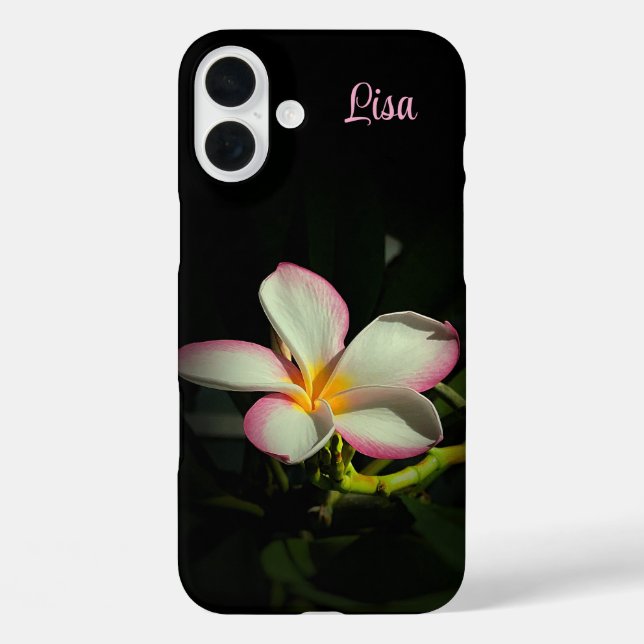Personalized Pink Flower Apple iPhone Case (Back)