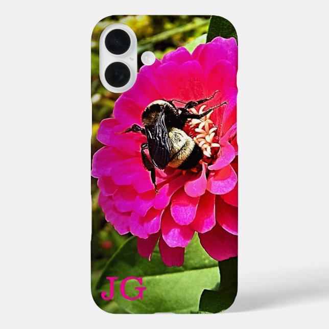 Personalized Pink Flower Apple iPhone Case (Back)