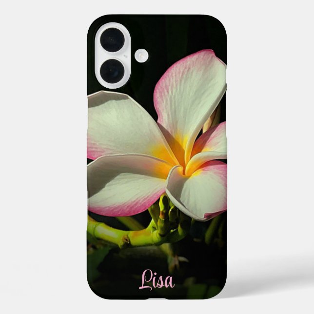 Personalized Pink Flower Apple iPhone Case (Back)