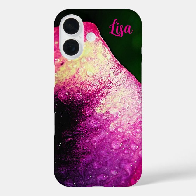 Personalized Pink Flower Apple iPhone Case (Back)