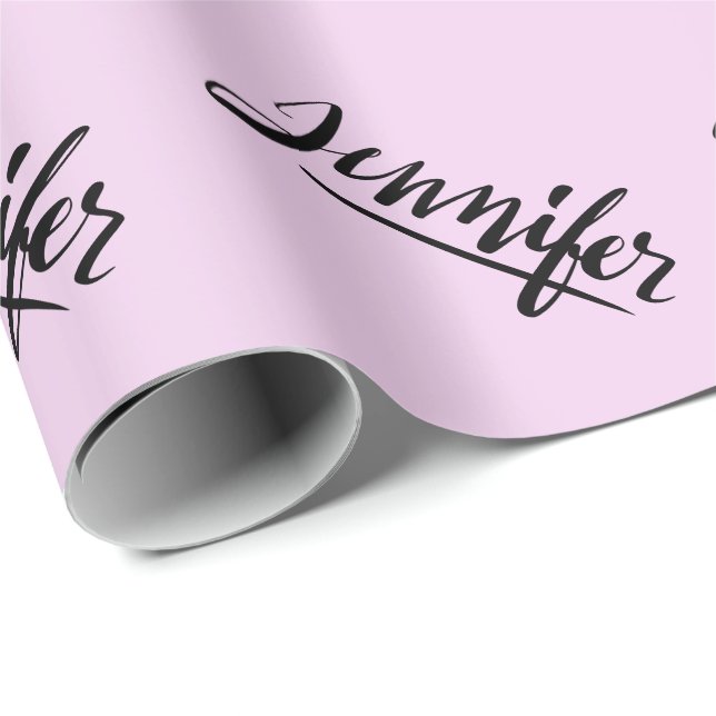 Personalized pink gift wrap for Jennifer | Custom (Roll Corner)