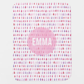 Personalized Pink Girl Baby Blanket