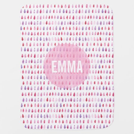 Personalized Pink Girl Baby Blanket