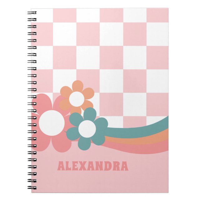 Personalized PInk Girl School Notebook (Front)