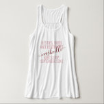 Personalized Pink Girls Bestie Trip Tank Top<br><div class="desc">Personalized Girls Weekend Trip Custom Flowy Yoga Tank Top with editable text and wording for your date,  destination or location,  name,  and fun quote like "besties,  buds,  and beverages" makes a fun and useful keepsake for your travel squad or bridesmaids.</div>