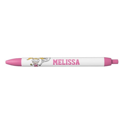 Personalized pink girls tennis Birthday party pens