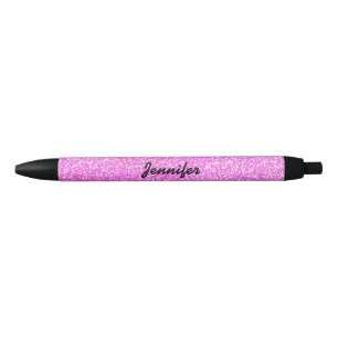 PERSONALIZED Pink GIRLY GLITTER WITH NAME Pen