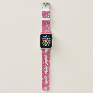 Personalized Pink Glitter Custom Ballerina Apple Watch Band