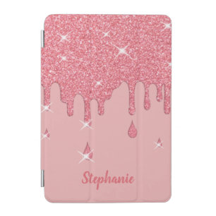 Personalized Pink Glitter Effect & Sparkles iPad Mini Cover