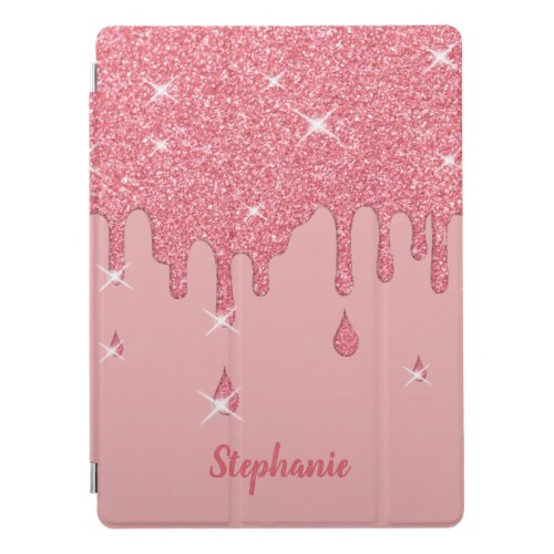 Personalized Pink Glitter Effect  Sparkles iPad Pro Cover