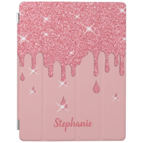 Personalized Pink Glitter Effect  Sparkles iPad Smart Cover