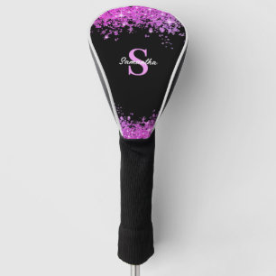 Personalized Pink Glitter  Golf Head Cover