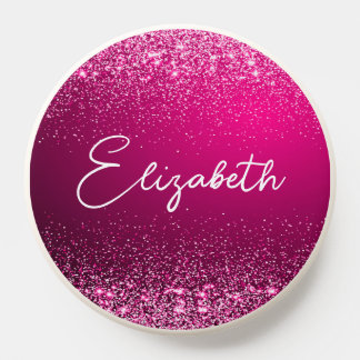 Personalized Pink Glitter PopSocket