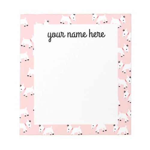 Personalized Pink Goats Notepad