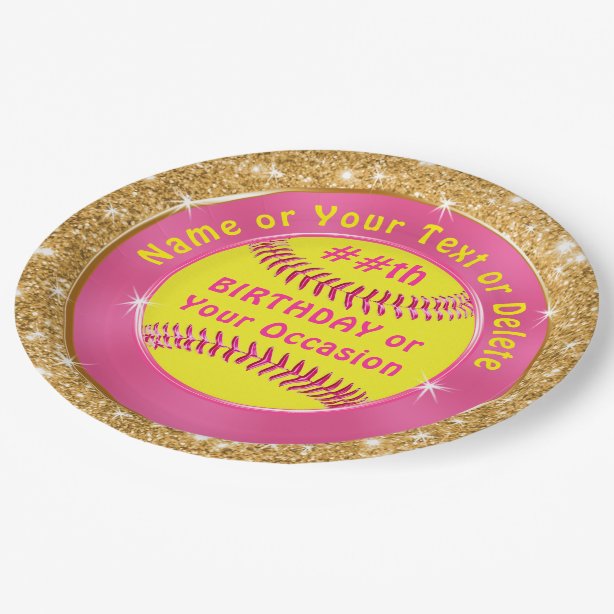 Softball Plates Zazzle