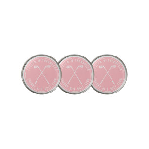 Personalized pink golf clubs Keychain Ball Marker