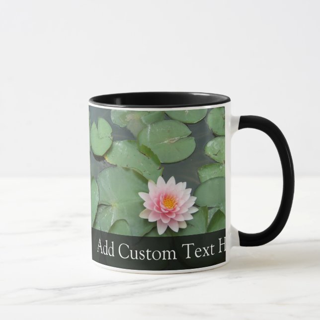 Personalized Pink/Green Lily Pad Mug (Right)