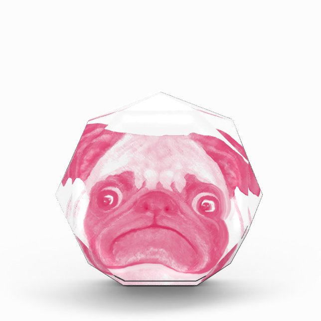 Personalized PINK Grumpy Puggy Award (Front)