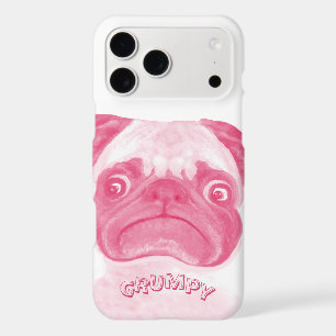Personalized PINK Grumpy Puggy iPhone 17 Pro Max Case