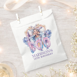 Personalized Pink Halloween Boo Favor Bag