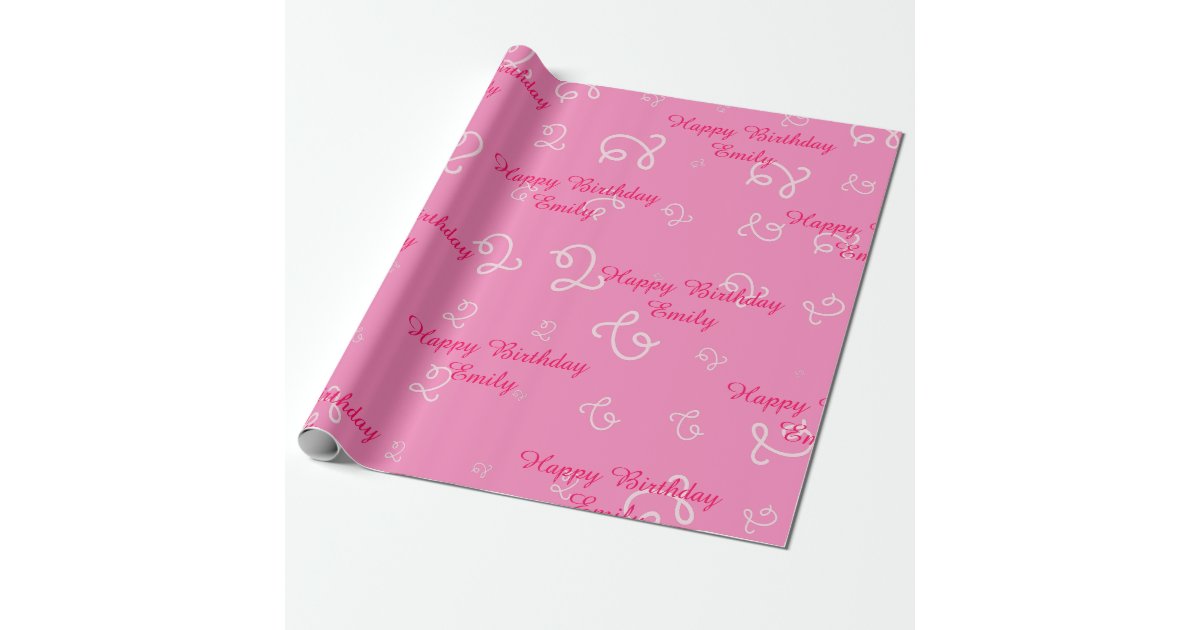 Happy Birthday Pink Wrapping Paper - 2m