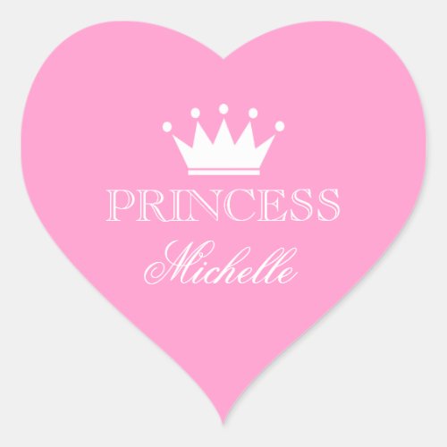 Personalized pink heart baby shower stickers