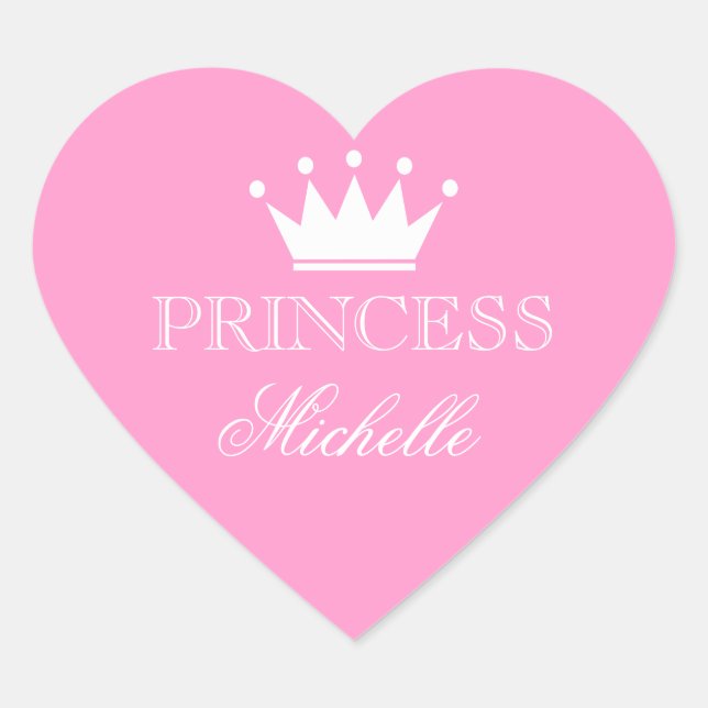Personalized pink heart baby shower stickers (Front)