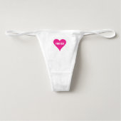 Personalized pink heart women's thong underwear (Front)