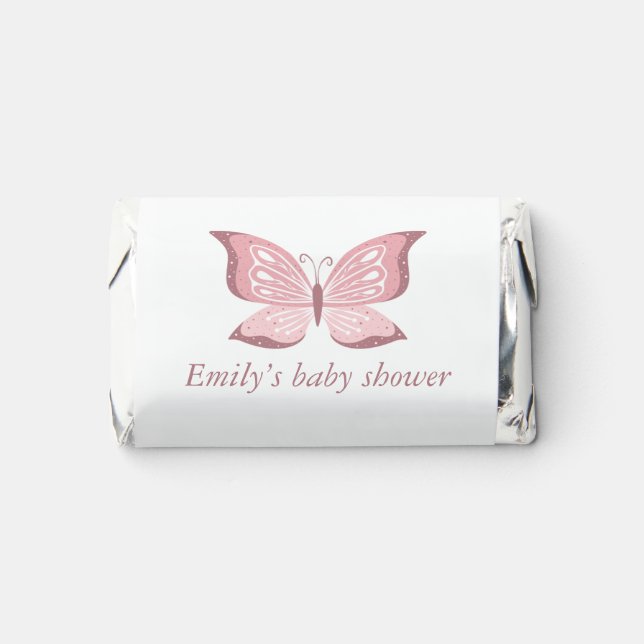 Personalized Pink Hershey's - Baby Shower Favors (Front)