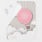 Personalized Pink Hot Air Balloon Baby Blanket